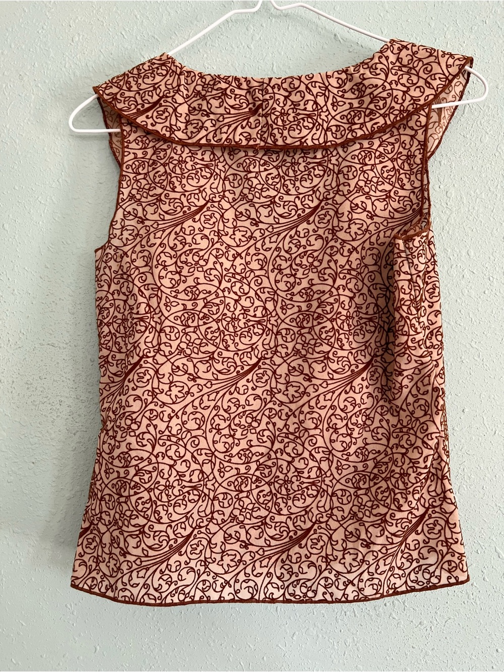 Petite V-Neck Ruffle Shell Top - Picture 2 of 3
